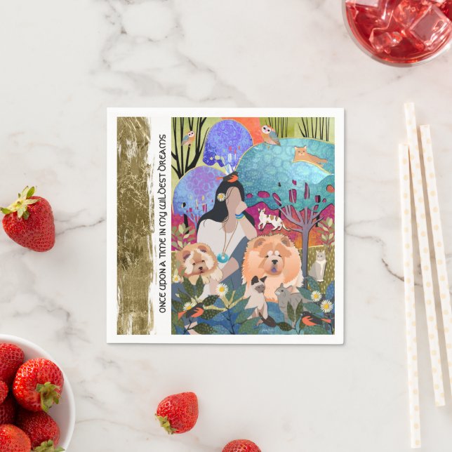 WILD SINTI UND ROMA-KIND bleibe - PAPIERNAPKINE Serviette (Beispiel)