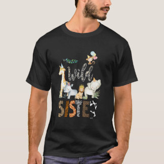 Wild Sister Zoo Geboren Wild 2. Geburtstag Safari T-Shirt