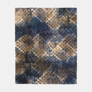 Wild Snakeskin Wasserfarbe Nahtlose Gestaltung Fleecedecke