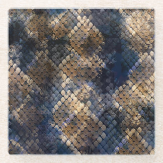 Wild Snakeskin Wasserfarbe Nahtlose Gestaltung Glasuntersetzer