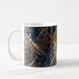 Wild Snakeskin Wasserfarbe Nahtlose Gestaltung Kaffeetasse