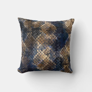 Wild Snakeskin Wasserfarbe Nahtlose Gestaltung Kissen