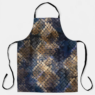 Wild Snakeskin Wasserfarbe Nahtlose Gestaltung Schürze