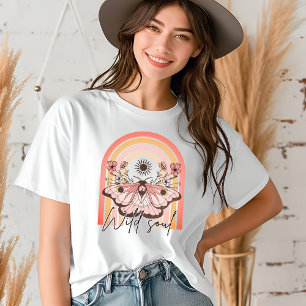 Wild Soul Boho Regenbogen Schmetterling Geschenk Tri-Blend Shirt