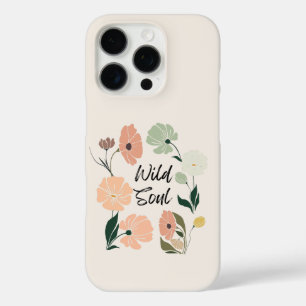Wild Soul Fleur sauvage moderne coque iphone
