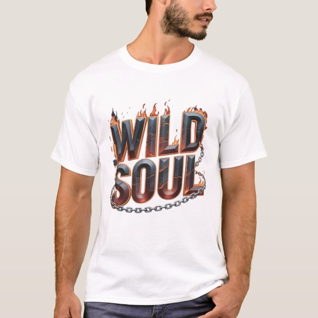 Wild Soul Men’s T-Shirt – Light Flame & Chain Edit (Vorderseite)