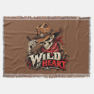 Wild-Soul-Skelett-Cowboy-Western-Design Decke