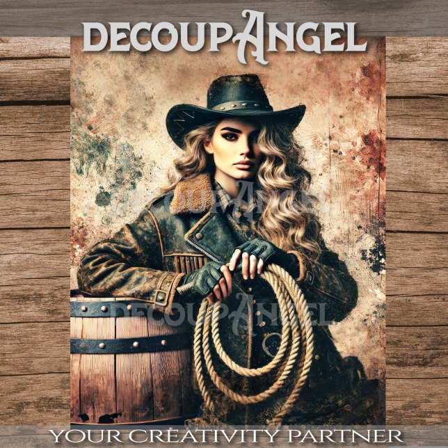 Wild Spirit Cowgirl Decoupage Seidenpapier (Von Creator hochgeladen)