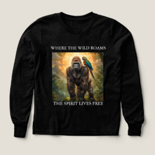 Wild Spirit Gorilla & Papageien-Shirt