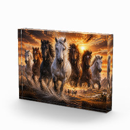 Wild Spirit Stampede – Majestätische laufende Pfer Fotoblock