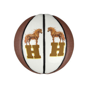 Wild Spirit Stampede – Majestätische laufende Pfer Mini Basketball