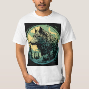 Wild Spirit Wolf T - Shirt - Forest Wilderness Ani