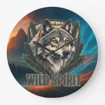 Wild Spirit Wolf - Wall Clock