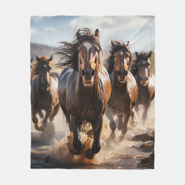 Wild Stampede Fleecedecke (Vorderseite)