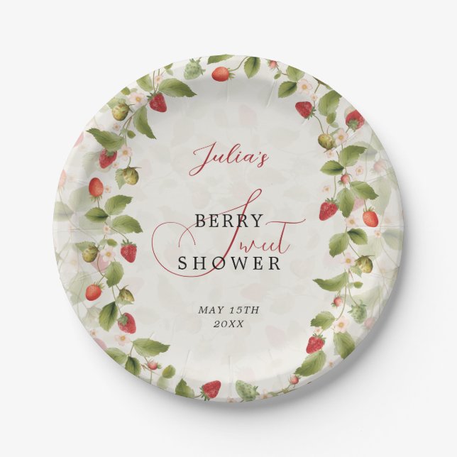 WILD STRAW BERRY SWEET BABY SHOWER PAPPTELLER (Vorderseite)