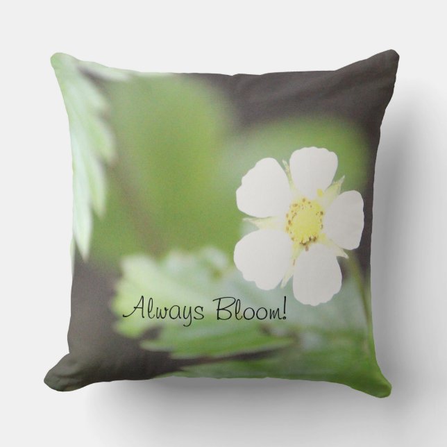Wild Strawberry Bloom Kissen (Vorderseite)