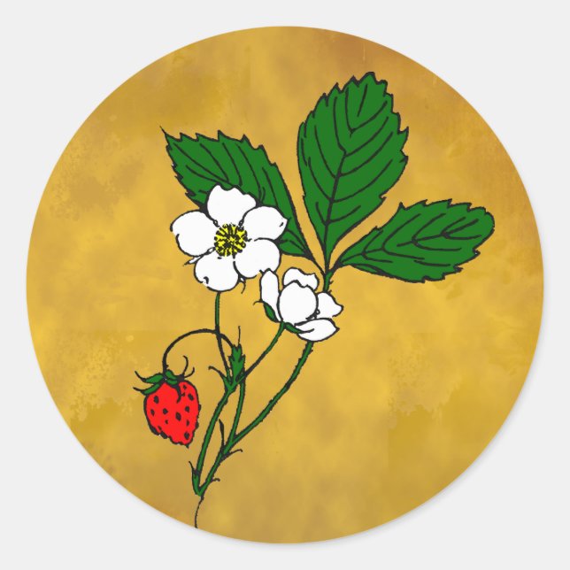 Wild Strawberry Sticker (Vorderseite)