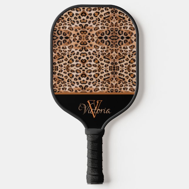 Wild Style Leopard Muster Pickleball Paddles (Vorderseite)