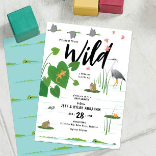 Wild-Sumpf-Kreaturen Kinderdusche Einladung