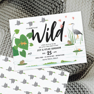 Wild-Sumpf-Kreaturen Kinderdusche Einladung