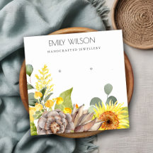 WILD SUNFLOWER PINE FLORAL EARRING DISPLAY LOGO