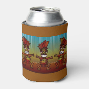Wild tanzende Tiki Men Tropical Beach Hawaiian Fun Dosenkühler