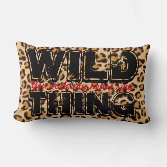 Wild Thing - Leopard Print Lendenkissen (Vorderseite)