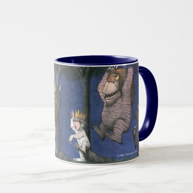 Wild Things and Max Dancing in Moonlight Tasse (VorderseiteRechts)