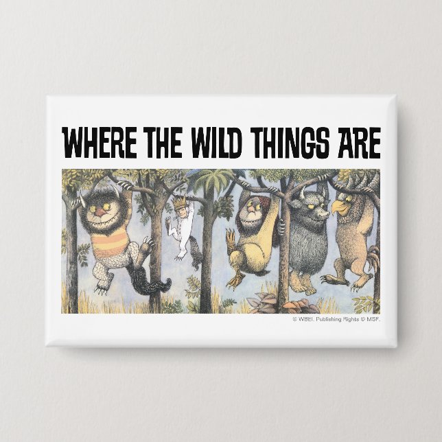 Wild Things and Max Swinging From Trees Button (Vorderseite)