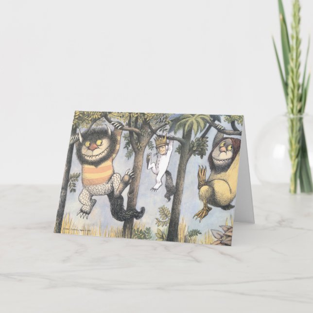 Wild Things and Max Swinging From Trees Karte (Vorderseite)