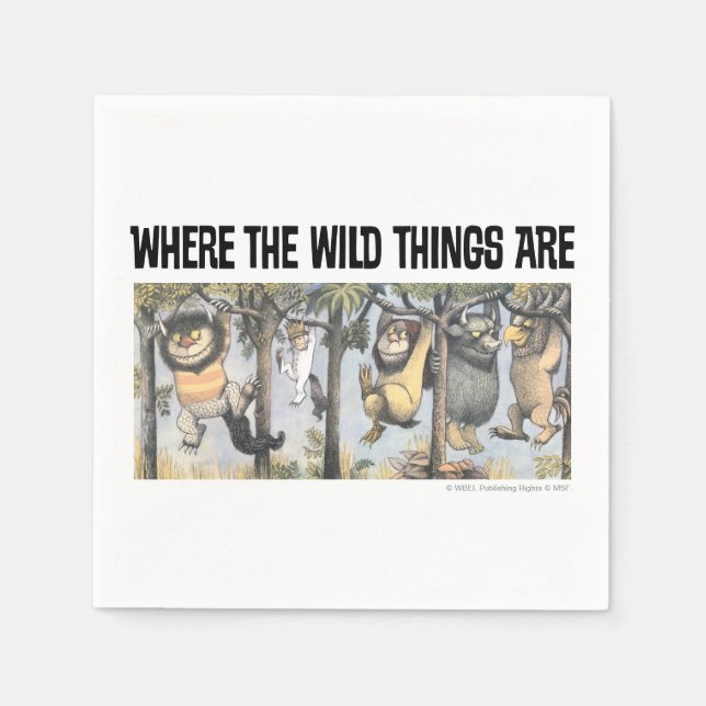 Wild Things and Max Swinging From Trees Serviette (Vorderseite)