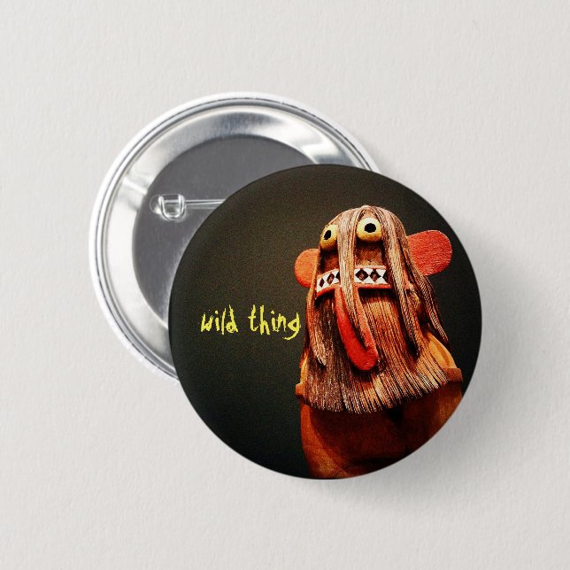 Wild Things Kachina Puppen Foto Niedlich Spaß Button (Vorne & Hinten)