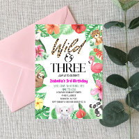 Wild & Three Tropical Animal 3. Geburtstag Party i