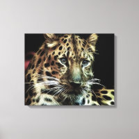 Wild tierischer Leopard umhüllte Canvas