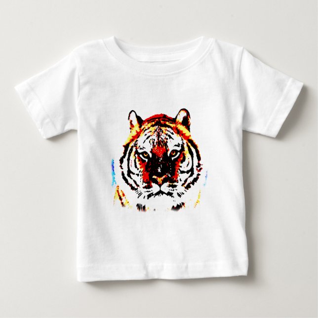 Wild Tiger Artwork Baby T-shirt (Vorderseite)