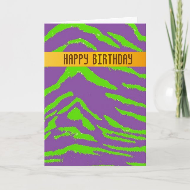 Wild Tiger Birthday Card Karte (Vorderseite)