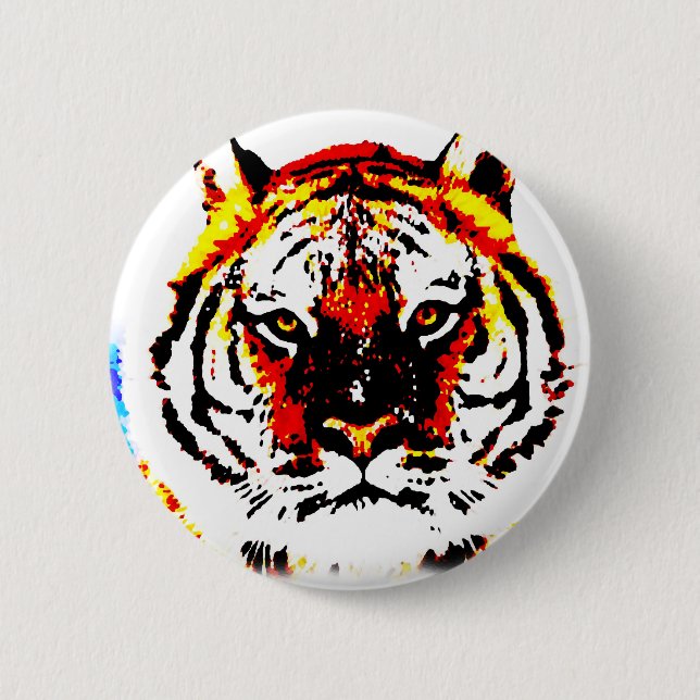 Wild Tiger Eyes Button (Vorderseite)