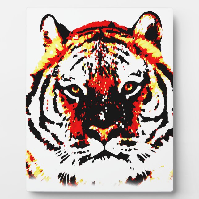 Wild Tiger Eyes Fotoplatte (Vorderseite)