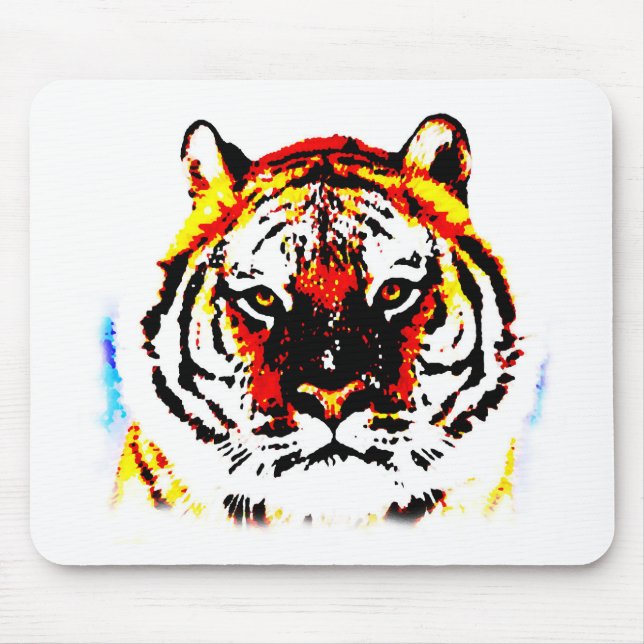 Wild Tiger Eyes Mousepad (Vorne)