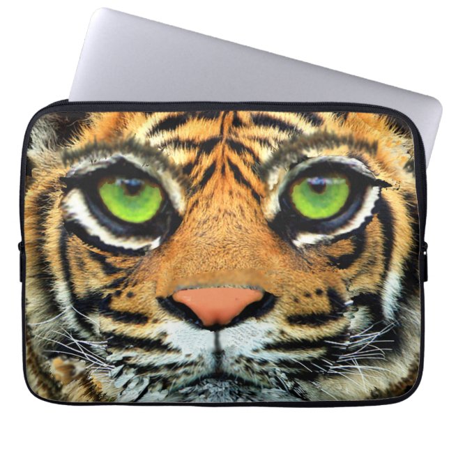 Wild Tiger Face Laptopschutzhülle (Vorderseite)