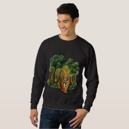 “Wild Tiger in the Forest – Natural Light Jungle D Sweatshirt