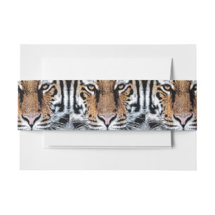 Wild Tiger Portrait Graphic Press Style Einladungsbanderole