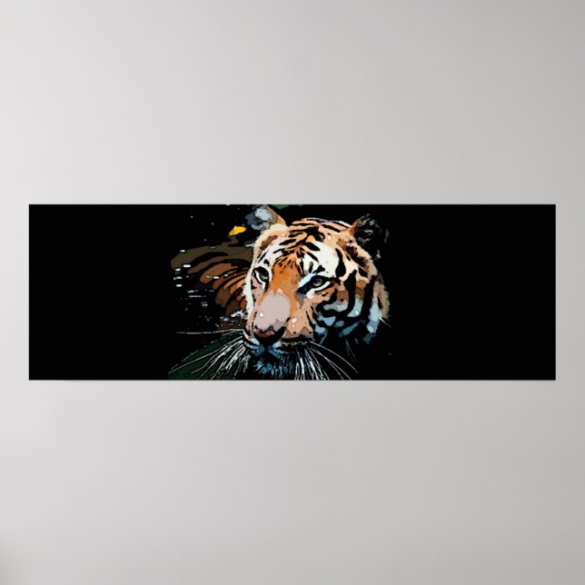 Wild Tiger Poster Print (Vorne)