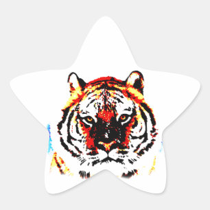 Wild Tiger Stern-Aufkleber