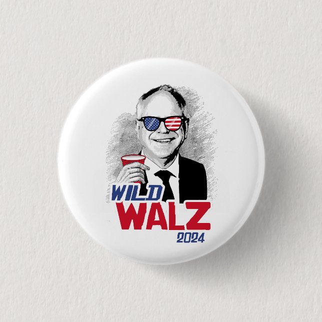 Wild Tim Walz Button (Vorderseite)