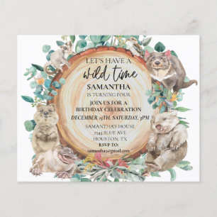 Wild Time Niedliche australische Tiere Geburtstag