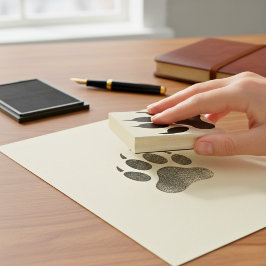 Wild Tracks Paw Print Rubber Briefmarke Gummistempel