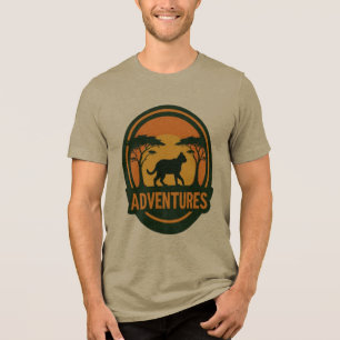 Wild Trek Adventures Katzen-T-Shirt Tri-Blend Shirt
