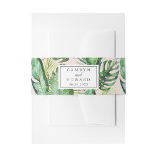 Wild Tropical Palm   Blush Wedding Bly Band