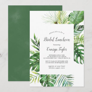 Wild Tropical Palm Bridal Luncheon Einladung